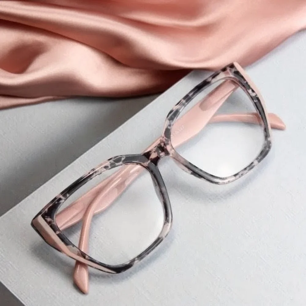 +3.50 Stylish Blush Pink with Tortoiseshell Accent Reading Glasses
